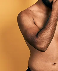 Carbon Laser Peel treatment for tanning for men.